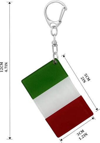 RUKlTU 3 Pack Italy Flag Keychain Italian Flags Key Ring - Double Sided Acrylic D Shape Car Key chain Gifts in Saudi Arabia