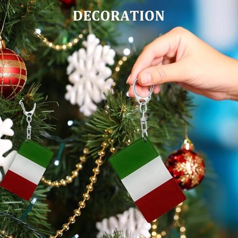 RUKlTU 3 Pack Italy Flag Keychain Italian Flags Key Ring - Double Sided Acrylic D Shape Car Key chain Gifts in Saudi Arabia