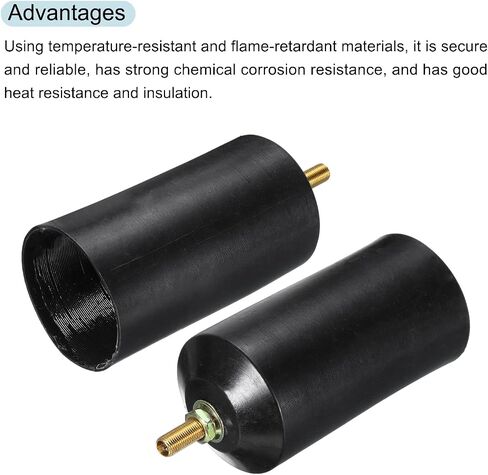MECCANIXITY 5Pcs Heat Shrink End Cap with Valve 60mm ID x 98mm L 2:1 Ratio Heat Shrink Tubing Caps Lined Sealed Waterproof Adhesive for Electrical Wire Cable in Saudi Arabia