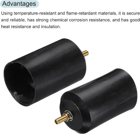 MECCANIXITY 5Pcs Heat Shrink End Cap with Valve 60mm ID x 98mm L 2:1 Ratio Heat Shrink Tubing Caps Lined Sealed Waterproof Adhesive for Electrical Wire Cable in Saudi Arabia