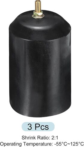 MECCANIXITY 5Pcs Heat Shrink End Cap with Valve 60mm ID x 98mm L 2:1 Ratio Heat Shrink Tubing Caps Lined Sealed Waterproof Adhesive for Electrical Wire Cable in Saudi Arabia