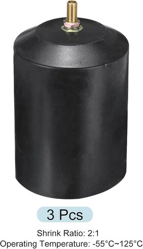 MECCANIXITY 5Pcs Heat Shrink End Cap with Valve 60mm ID x 98mm L 2:1 Ratio Heat Shrink Tubing Caps Lined Sealed Waterproof Adhesive for Electrical Wire Cable in Saudi Arabia