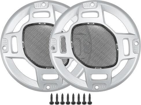 ACROPIX 3" Car Speaker Grills Cover Mesh Round 3 Inch Audio Speaker Subwoofer Guard Protector Case with Mounting Screws Iron Silver Tone Black - Pack of 2 in Saudi Arabia