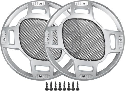 ACROPIX 3" Car Speaker Grills Cover Mesh Round 3 Inch Audio Speaker Subwoofer Guard Protector Case with Mounting Screws Iron Silver Tone Black - Pack of 2 in Saudi Arabia