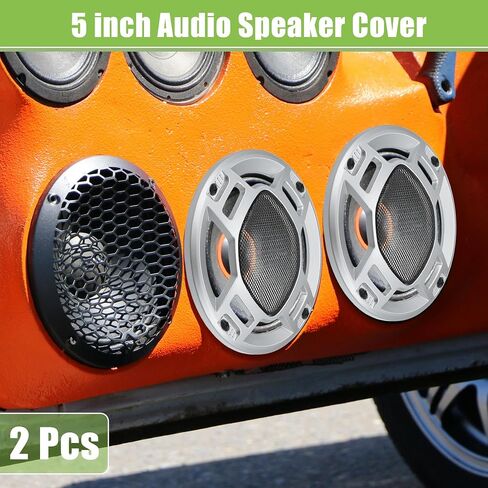 ACROPIX 3" Car Speaker Grills Cover Mesh Round 3 Inch Audio Speaker Subwoofer Guard Protector Case with Mounting Screws Iron Silver Tone Black - Pack of 2 in Saudi Arabia