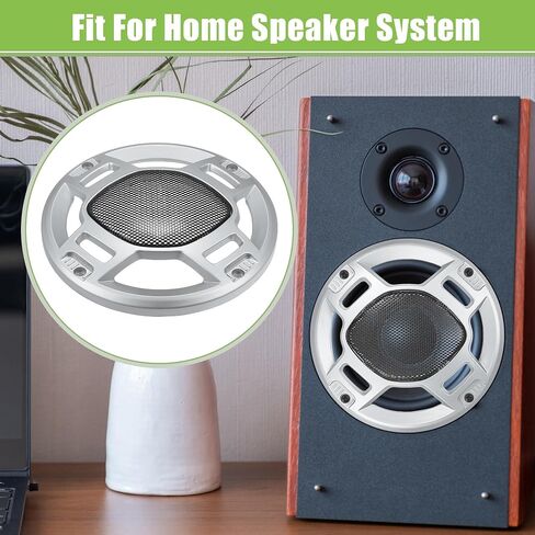 ACROPIX 3" Car Speaker Grills Cover Mesh Round 3 Inch Audio Speaker Subwoofer Guard Protector Case with Mounting Screws Iron Silver Tone Black - Pack of 2 in Saudi Arabia