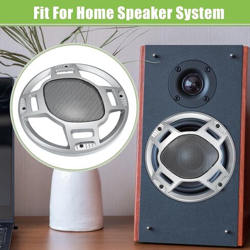 ACROPIX 3" Car Speaker Grills Cover Mesh Round 3 Inch Audio Speaker Subwoofer Guard Protector Case with Mounting Screws Iron Silver Tone Black - Pack of 2 in Saudi Arabia
