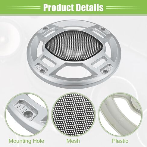 ACROPIX 3" Car Speaker Grills Cover Mesh Round 3 Inch Audio Speaker Subwoofer Guard Protector Case with Mounting Screws Iron Silver Tone Black - Pack of 2 in Saudi Arabia