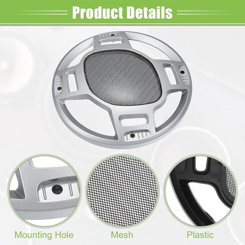 ACROPIX 3" Car Speaker Grills Cover Mesh Round 3 Inch Audio Speaker Subwoofer Guard Protector Case with Mounting Screws Iron Silver Tone Black - Pack of 2 in Saudi Arabia