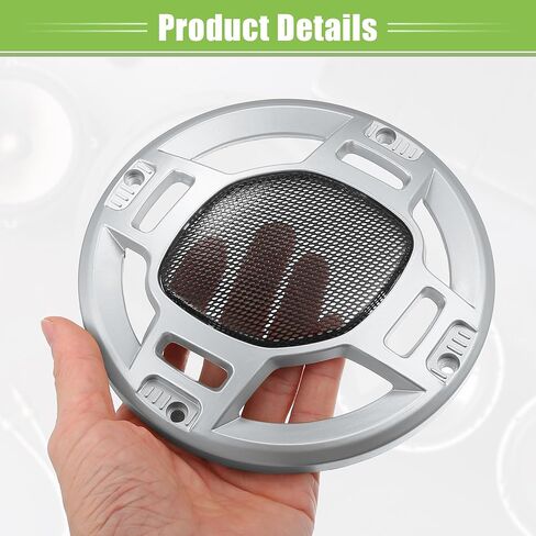 ACROPIX 3" Car Speaker Grills Cover Mesh Round 3 Inch Audio Speaker Subwoofer Guard Protector Case with Mounting Screws Iron Silver Tone Black - Pack of 2 in Saudi Arabia