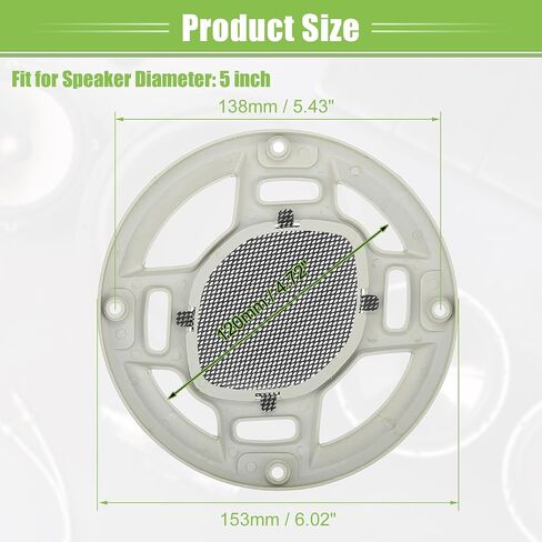 ACROPIX 3" Car Speaker Grills Cover Mesh Round 3 Inch Audio Speaker Subwoofer Guard Protector Case with Mounting Screws Iron Silver Tone Black - Pack of 2 in Saudi Arabia