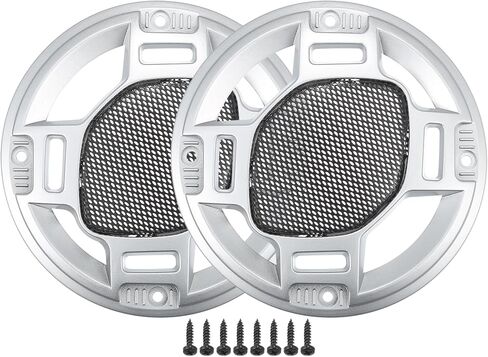 ACROPIX 3" Car Speaker Grills Cover Mesh Round 3 Inch Audio Speaker Subwoofer Guard Protector Case with Mounting Screws Iron Silver Tone Black - Pack of 2 in Saudi Arabia