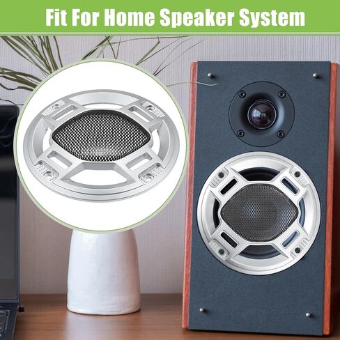 ACROPIX 3" Car Speaker Grills Cover Mesh Round 3 Inch Audio Speaker Subwoofer Guard Protector Case with Mounting Screws Iron Silver Tone Black - Pack of 2 in Saudi Arabia