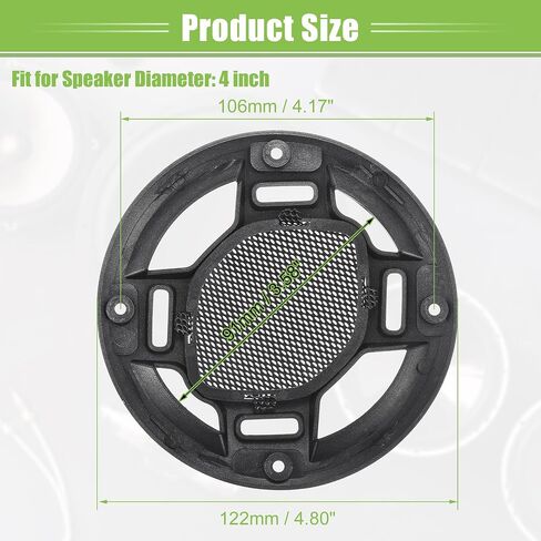 ACROPIX 3" Car Speaker Grills Cover Mesh Round 3 Inch Audio Speaker Subwoofer Guard Protector Case with Mounting Screws Iron Silver Tone Black - Pack of 2 in Saudi Arabia