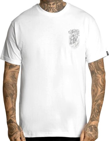Sullen Men's Heaven Sent Men's Tee Tattoo Skull Graphic Standard Fit Short Sleeve T-Shirt for Men in Saudi Arabia