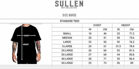 Sullen Men's Heaven Sent Men's Tee Tattoo Skull Graphic Standard Fit Short Sleeve T-Shirt for Men in Saudi Arabia
