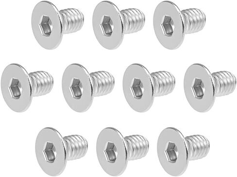 uxcell M5x8mm Flat Head Machine Screws Inner Hex Screw 304 Stainless Steel Fasteners Bolts 20Pcs in Saudi Arabia