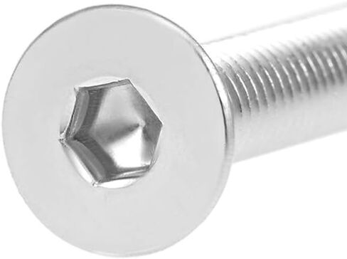 uxcell M5x8mm Flat Head Machine Screws Inner Hex Screw 304 Stainless Steel Fasteners Bolts 20Pcs in Saudi Arabia