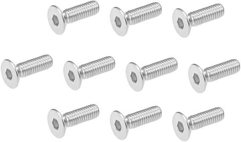 uxcell M5x8mm Flat Head Machine Screws Inner Hex Screw 304 Stainless Steel Fasteners Bolts 20Pcs in Saudi Arabia