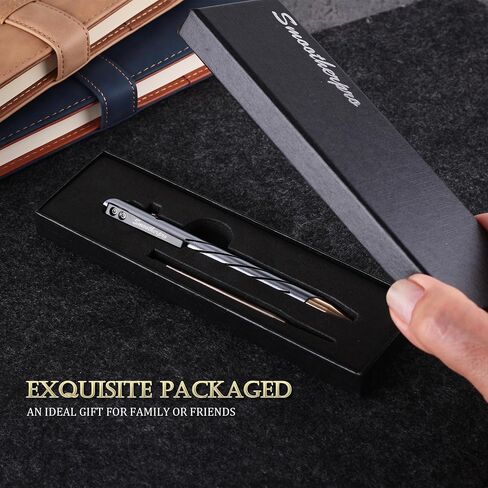 SMOOTHERPRO Bolt Action Pen with Brass Cap Stainless Steel Pen Clip Balanced Weight Compatible with Parker Gel Refills for Office Car Pocket Signature Outdoor Green (TP331GN) in Saudi Arabia