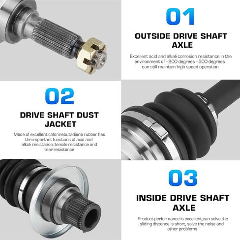 Front and Rear ATV CV Axle Drive shaft Assembly Set for Suzuki King Quad 450 07-10, King Quad 500 11-18, King Quad 700 05-07, King Quad 750 08-18 - Full Set in Saudi Arabia