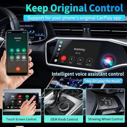 محول CarPlay اللاسلكي 2024 تمت ترقيته، يحول السلكي إلى دونجل Carplay اللاسلكي، توصيل 4S وتشغيل محول لاسلكي للسيارات من 2016 ولهاتف Apple iPhone iOS 10+ (رمادي غامق) in Saudi Arabia