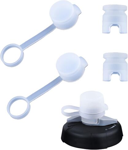 2pcs Mud Caps for Bottles, Transparent Bike Bottle Cap Top with 2 Single Spouts BPA Free Bike Water Bottle Mud Cap for Sports Water Bottle Squeeze Bottle Bike Bottle Cap Top in Saudi Arabia