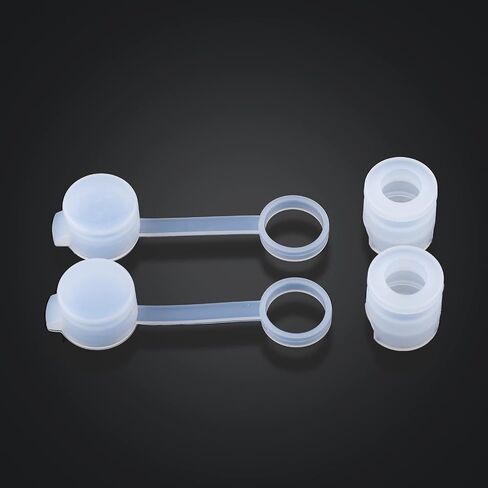 2pcs Mud Caps for Bottles, Transparent Bike Bottle Cap Top with 2 Single Spouts BPA Free Bike Water Bottle Mud Cap for Sports Water Bottle Squeeze Bottle Bike Bottle Cap Top in Saudi Arabia