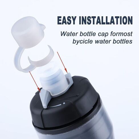 2pcs Mud Caps for Bottles, Transparent Bike Bottle Cap Top with 2 Single Spouts BPA Free Bike Water Bottle Mud Cap for Sports Water Bottle Squeeze Bottle Bike Bottle Cap Top in Saudi Arabia