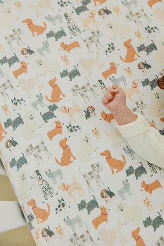 Premium Knit Baby Crib Sheets for Boys and Girls by Copper Pearl: Breathable and Soft, Fitted Crib Sheets for Standard Baby Mattresses, Crib Sheet for Baby Registry or Shower Gift, Clementine in Saudi Arabia