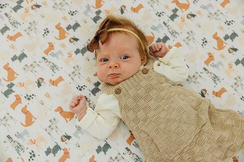 Premium Knit Baby Crib Sheets for Boys and Girls by Copper Pearl: Breathable and Soft, Fitted Crib Sheets for Standard Baby Mattresses, Crib Sheet for Baby Registry or Shower Gift, Clementine in Saudi Arabia