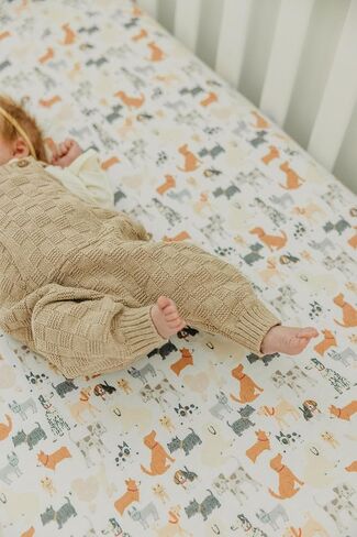 Premium Knit Baby Crib Sheets for Boys and Girls by Copper Pearl: Breathable and Soft, Fitted Crib Sheets for Standard Baby Mattresses, Crib Sheet for Baby Registry or Shower Gift, Clementine in Saudi Arabia