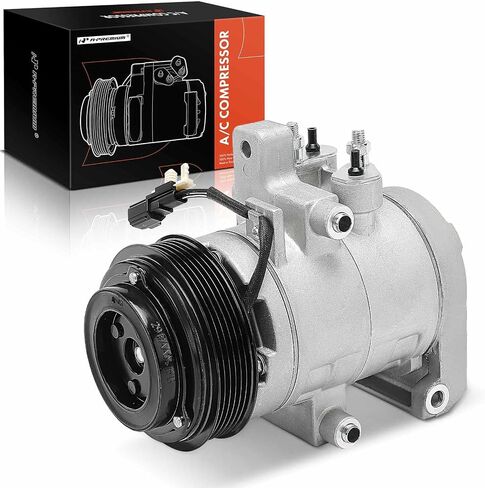 A-Premium A/C Compressor with Clutch Compatible with Ford Mustang 5.0L 5.2L 2011-2022, DKS17DS Style, with R134a Service Port in Saudi Arabia