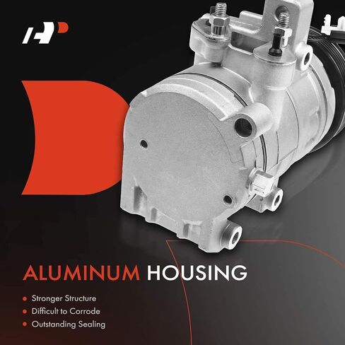 A-Premium A/C Compressor with Clutch Compatible with Ford Mustang 5.0L 5.2L 2011-2022, DKS17DS Style, with R134a Service Port in Saudi Arabia