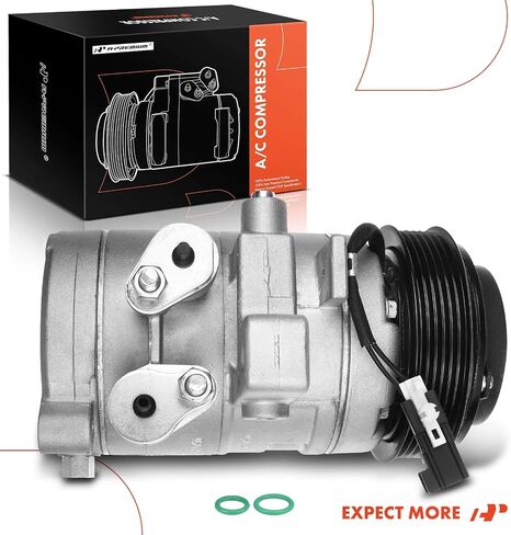 A-Premium A/C Compressor with Clutch Compatible with Ford Mustang 5.0L 5.2L 2011-2022, DKS17DS Style, with R134a Service Port in Saudi Arabia