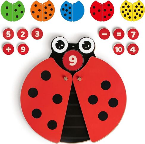 Wooden Fishing Toy, Montessori with Numbers, Fish Catching Counting Games Math Educational Learning, Preschool Shape Sorting Puzzle for Toddlers 3+ Year Old in Saudi Arabia