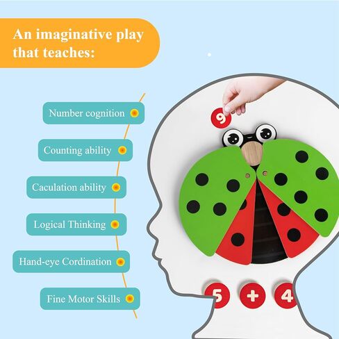 Wooden Fishing Toy, Montessori with Numbers, Fish Catching Counting Games Math Educational Learning, Preschool Shape Sorting Puzzle for Toddlers 3+ Year Old in Saudi Arabia