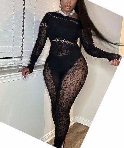 Women sexy tight long-sleeved rhinestone seamless knitted jacquard jumpsuit high elastic one-piece in Saudi Arabia