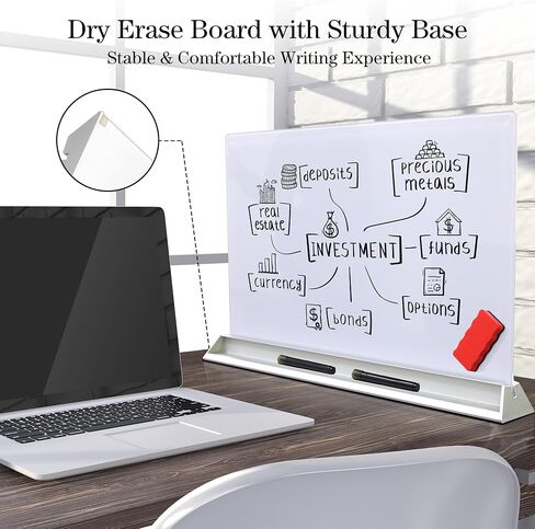 سبورة بيضاء لسطح المكتب، سبورة بيضاء زجاجية مقاس 23 بوصة × 17 بوصة، لوحة مسح جافة زجاجية قائمة بذاتها، سبورة بيضاء لسطح المكتب على الوجهين، سبورة بيضاء مغناطيسية قابلة للمسح الجاف مع حامل، مقسم مكتب، قسم مكتب in Kuwait