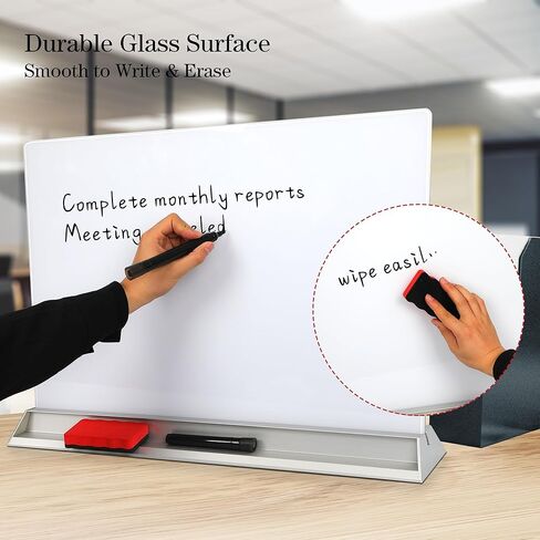 سبورة بيضاء لسطح المكتب، سبورة بيضاء زجاجية مقاس 23 بوصة × 17 بوصة، لوحة مسح جافة زجاجية قائمة بذاتها، سبورة بيضاء لسطح المكتب على الوجهين، سبورة بيضاء مغناطيسية قابلة للمسح الجاف مع حامل، مقسم مكتب، قسم مكتب in Kuwait