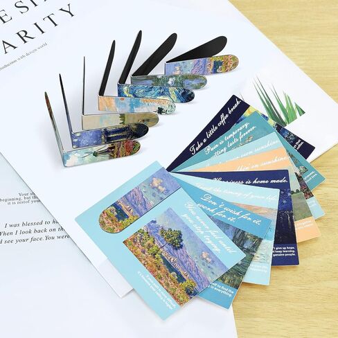 Magnetic Bookmarks Magnet Book Markers Assorted Page Markers Durable Magnetic Page Clips for Women Men and Book Lover (Oil) in Saudi Arabia