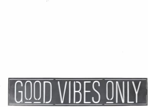 Good Vibes Only Tin Metal Sign Vintage Sign Metal Plaque Bar Pub Poster Wall Decoration Antique Metal Aluminum Sign 16" X 6" in Saudi Arabia