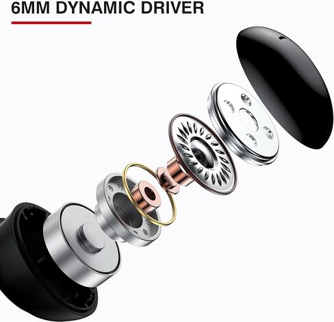 سماعات أذن لاسلكية TRANYA T20، صوت ممتاز مع صوت جهير عميق، وقت تشغيل 8 ساعات، تصميم 4 ميكروفونات للمكالمات، سماعات أذن بلوتوث مع وضع لعب منخفض الكمون، سماعات مقاومة للماء IPX7 للرياضة، أسود in Kuwait