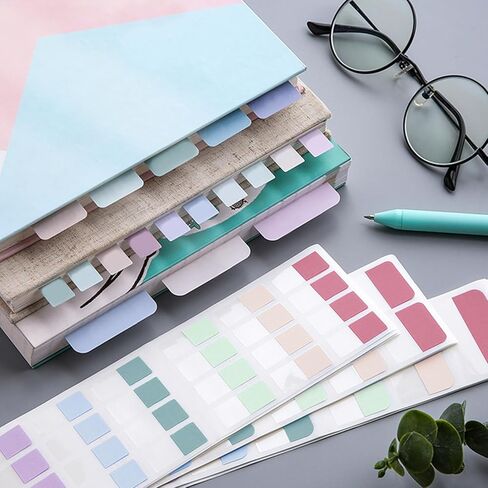 420 PCS Index Sticky Notes Tabs, Transparent Sticky Note, Book Tabs Multi-Size, Writable Page Makers, Tape Flags for Annotating Books Reading Notebooks Planner Marking (Dark-Large+Medium+Small) in Kuwait