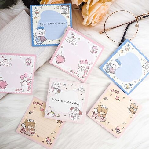 4 حزم ملاحظات لاصقة للقطط، وسادات ملاحظات ذاتية اللصق من Kawaii، ملاحظات لاصقة على شكل حيوانات، وسادات مذكرة أنيمي، وسادات ملاحظات لاصقة مضحكة للوازم المكتبية in Kuwait