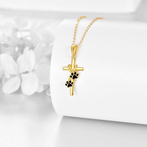 14k Real Gold Cross Jewelry Gifts for Mother Daughter Grandma Sister Cross Pendant Necklace for Women Girls in Saudi Arabia