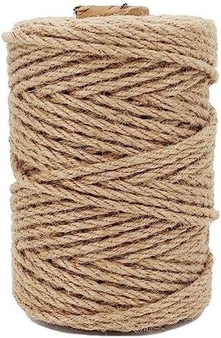 Jute Twine 4mm 328 Feet,Natural Jute Twine 4mm Thick for Crafting Twine String,Twisted Natural Twine Rope for Wrapping, Bundling, Packing, Gardening,Wedding Decor,Macrame Projects in Saudi Arabia