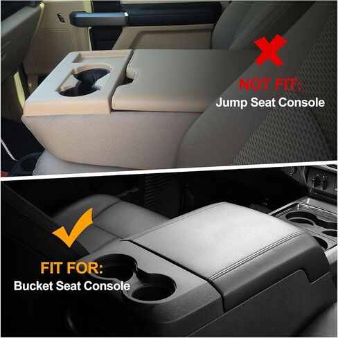 غطاء وحدة التحكم المركزية BC3Z2806024AA، غطاء صندوق مسند الذراع المركزي لسيارة Ford F-250 F-350 F-450 F-550 Super Duty Replaces# BC3Z-2806024-AA 925-005 أسود in Saudi Arabia