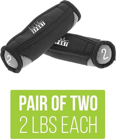 Nicole Miller Hand Weights 4 LB Set with Comfy Hand Straps for Walking, Jogging, Running in Saudi Arabia