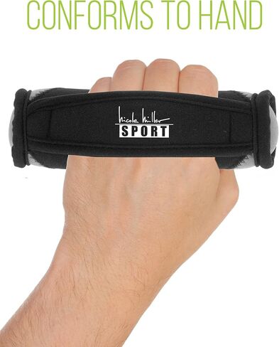 Nicole Miller Hand Weights 4 LB Set with Comfy Hand Straps for Walking, Jogging, Running in Saudi Arabia